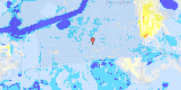 Ekstrem regn på Østergårds Alle 169