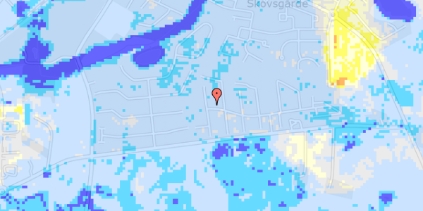 Ekstrem regn på Østergårds Alle 171