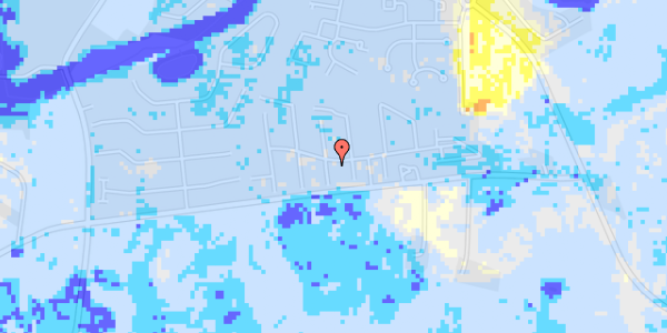 Ekstrem regn på Østergårds Alle 21