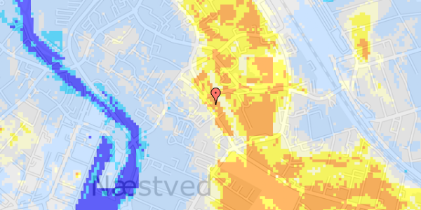 Ekstrem regn på Østergade 11