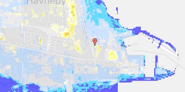 Ekstrem regn på Nordre Havnevej 22