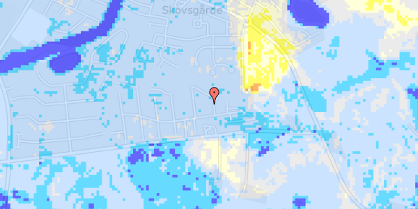 Ekstrem regn på Østergårds Alle 142