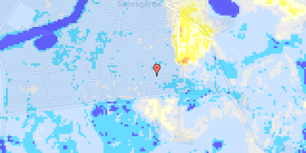 Ekstrem regn på Østergårds Alle 144