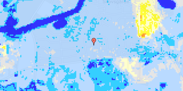 Ekstrem regn på Østergårds Alle 173