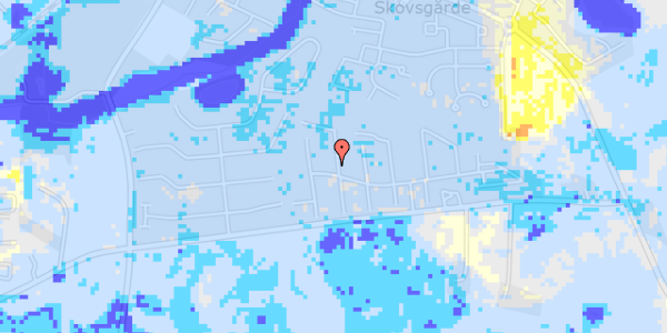 Ekstrem regn på Østergårds Alle 175