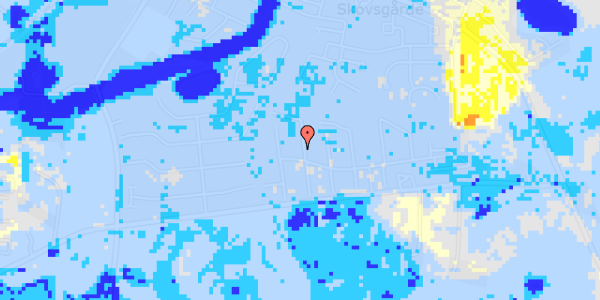 Ekstrem regn på Østergårds Alle 177