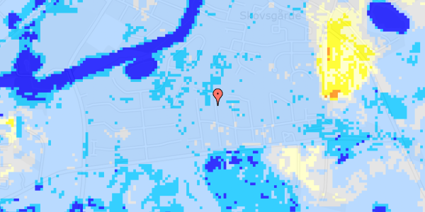 Ekstrem regn på Østergårds Alle 187