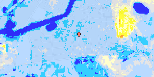 Ekstrem regn på Østergårds Alle 193