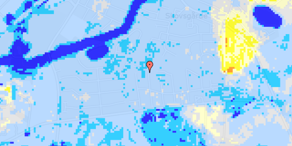 Ekstrem regn på Østergårds Alle 195