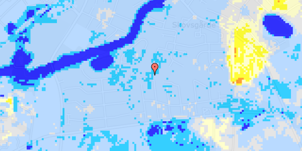 Ekstrem regn på Østergårds Alle 225