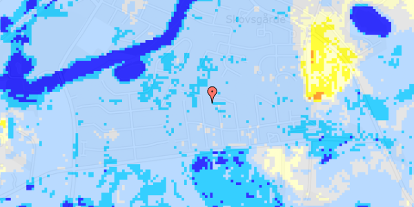 Ekstrem regn på Østergårds Alle 241