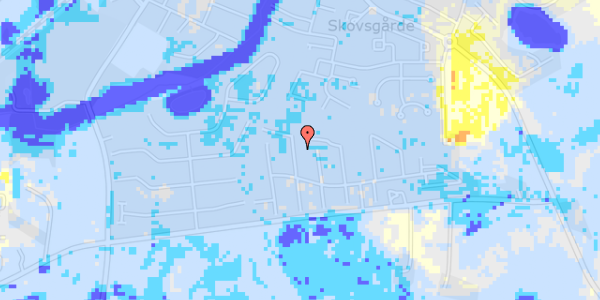 Ekstrem regn på Østergårds Alle 243