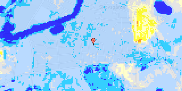 Ekstrem regn på Østergårds Alle 245