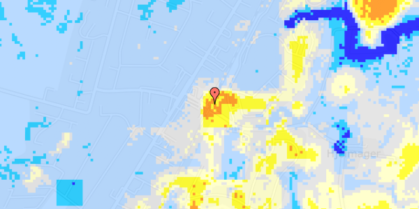 Ekstrem regn på Hjelmagervej 1D