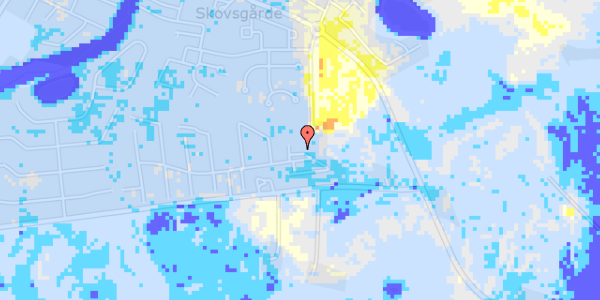 Ekstrem regn på Østergårds Alle 104