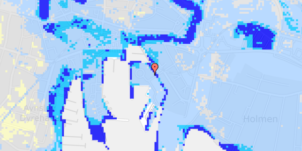 Ekstrem regn på Dampskibsmolen 4, 1. th