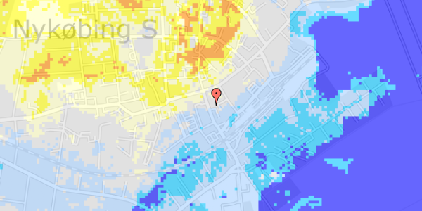 Ekstrem regn på Havnegade 3, 1. th