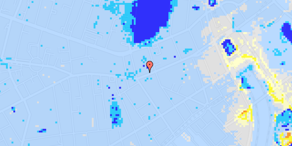 Ekstrem regn på Vesterbrogade 34, 1. th