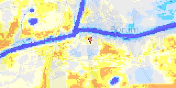 Ekstrem regn på Borum Byvej 2