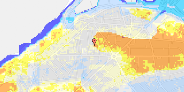 Ekstrem regn på Sandgade 22