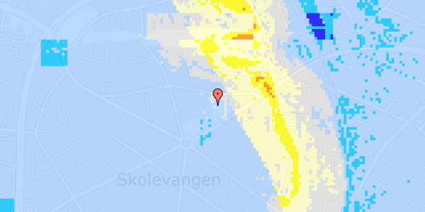 Ekstrem regn på Fortebakken 34C, kl. 