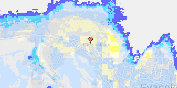 Ekstrem regn på Møllebakken 13