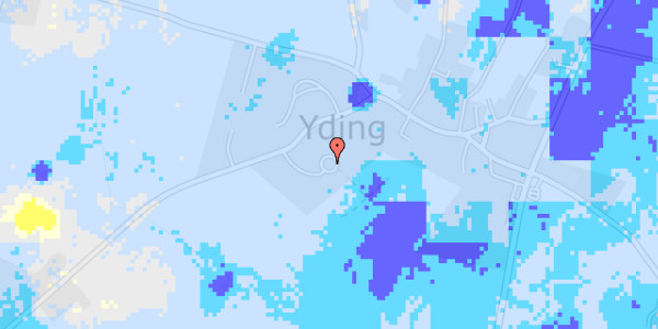 Ekstrem regn på Yding Toft 18V