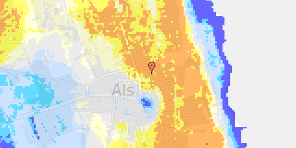 Ekstrem regn på Teglgaardsvej 1A