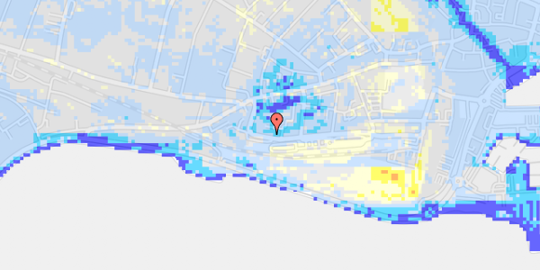 Ekstrem regn på Dr. Louise Gade 28, st. 