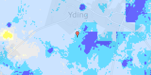 Ekstrem regn på Yding Toft 8C