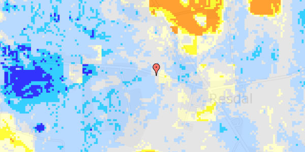 Ekstrem regn på Resdal Bakke 39B