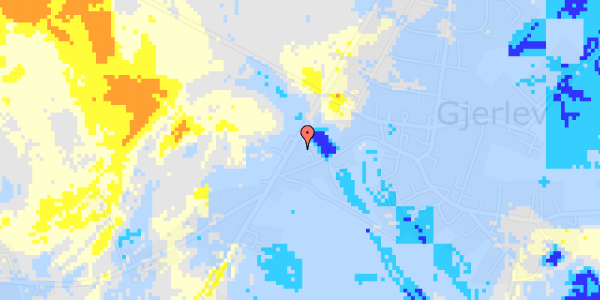 Ekstrem regn på Hadsundvej 554