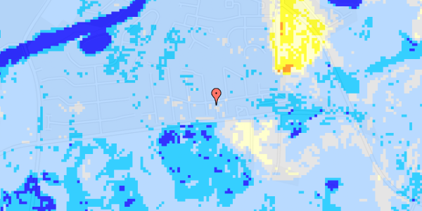 Ekstrem regn på Østergårds Alle 1