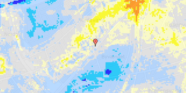 Ekstrem regn på Skanderborgvej 158