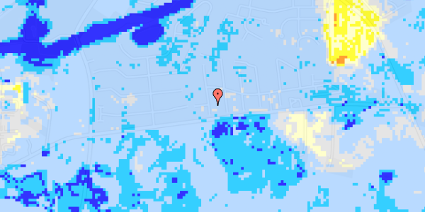 Ekstrem regn på Østergårds Alle 99