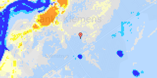 Ekstrem regn på Svenstrupvej 77B