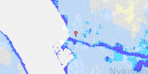 Ekstrem regn på Slotsbryggen 22, 1. th