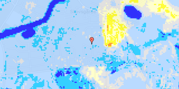 Ekstrem regn på Østergårds Alle 118