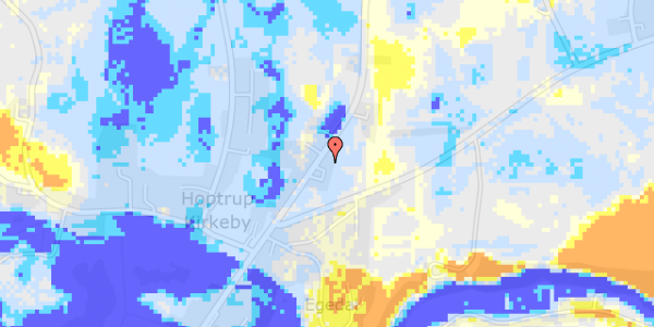 Ekstrem regn på Hoptrup Hovedgade 7C