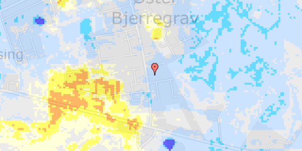 Ekstrem regn på Frederiksbergvej 23