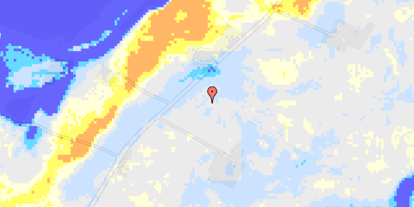 Ekstrem regn på Kystvejen 95C