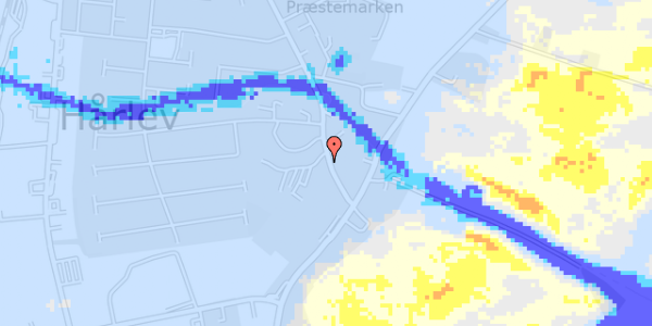 Ekstrem regn på Hårlev Bygade 38