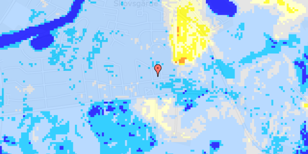 Ekstrem regn på Østergårds Alle 110