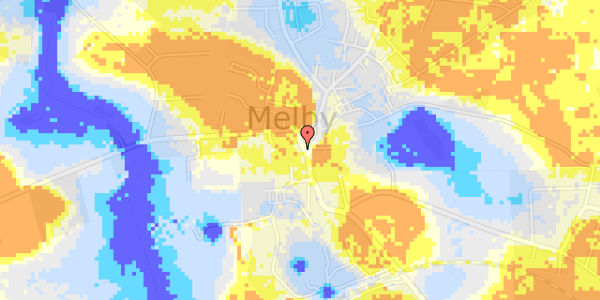 Ekstrem regn på Melbyvej 128A