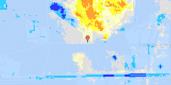 Ekstrem regn på Valby Langgade 4, 5. 