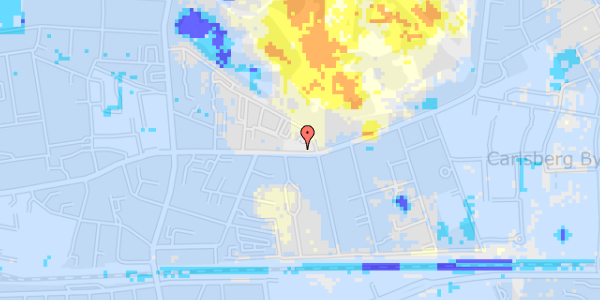 Ekstrem regn på Valby Langgade 4, 2. 