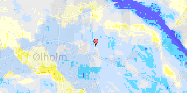 Ekstrem regn på Holmdalsvej 1H