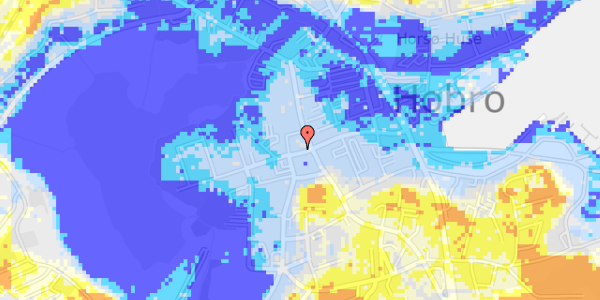 Ekstrem regn på Vestergade 2, 1. th