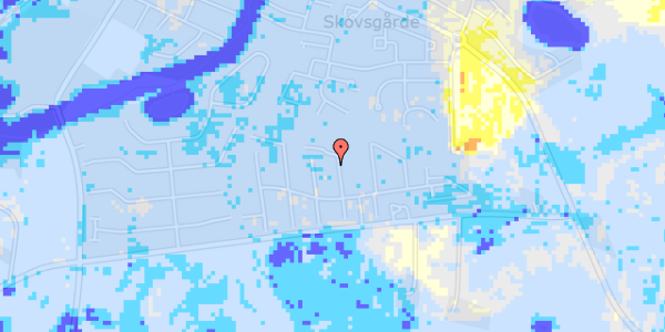 Ekstrem regn på Østergårds Alle 321