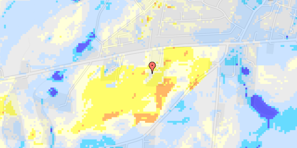 Ekstrem regn på Århusvej 25A